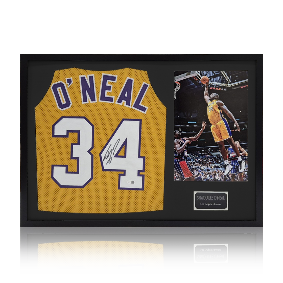 Shaquille O'Neal Signed Los Angeles Lakers Jersey Classic Frame (JSA)
