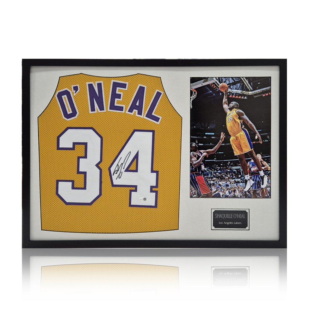 Shaquille O'Neal Signed Los Angeles Lakers Jersey Classic Frame (JSA)
