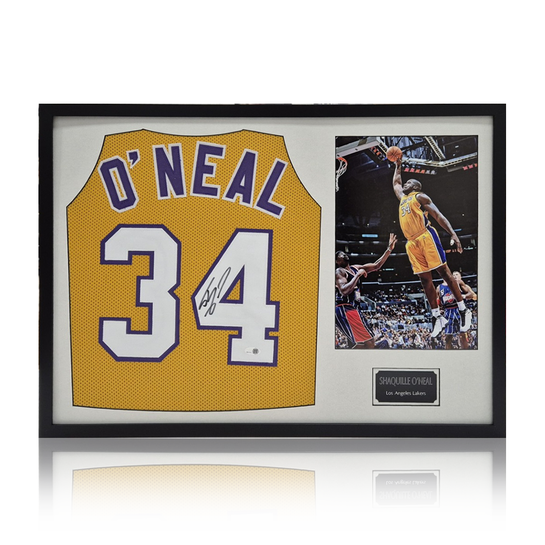 Shaquille O'Neal Signed Los Angeles Lakers Jersey Classic Frame (JSA)