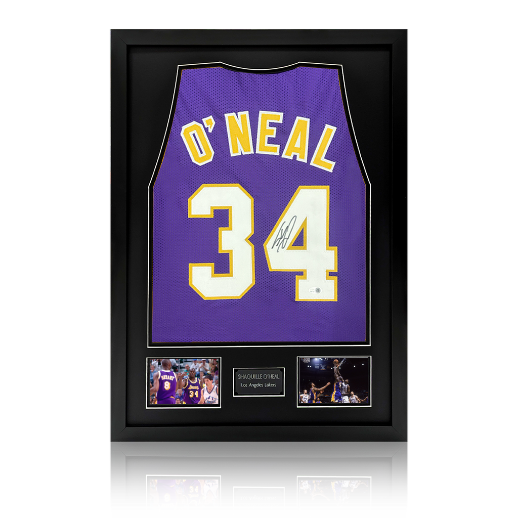 Shaquille O'Neal Signed Los Angeles Lakers Jersey Premium Frame (JSA)