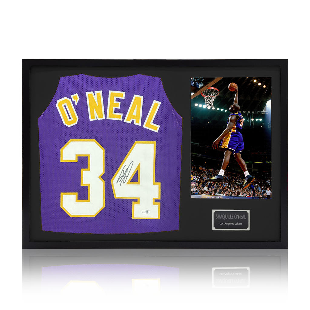 Shaquille O'Neal Signed Los Angeles Lakers Jersey Classic Frame (JSA)