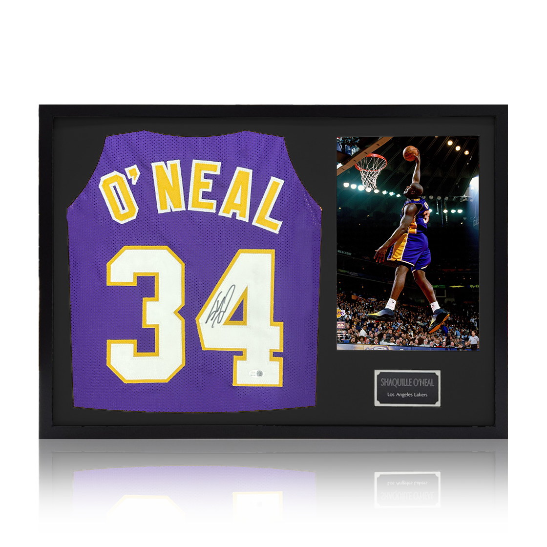 Shaquille O'Neal Signed Los Angeles Lakers Jersey Classic Frame (JSA)