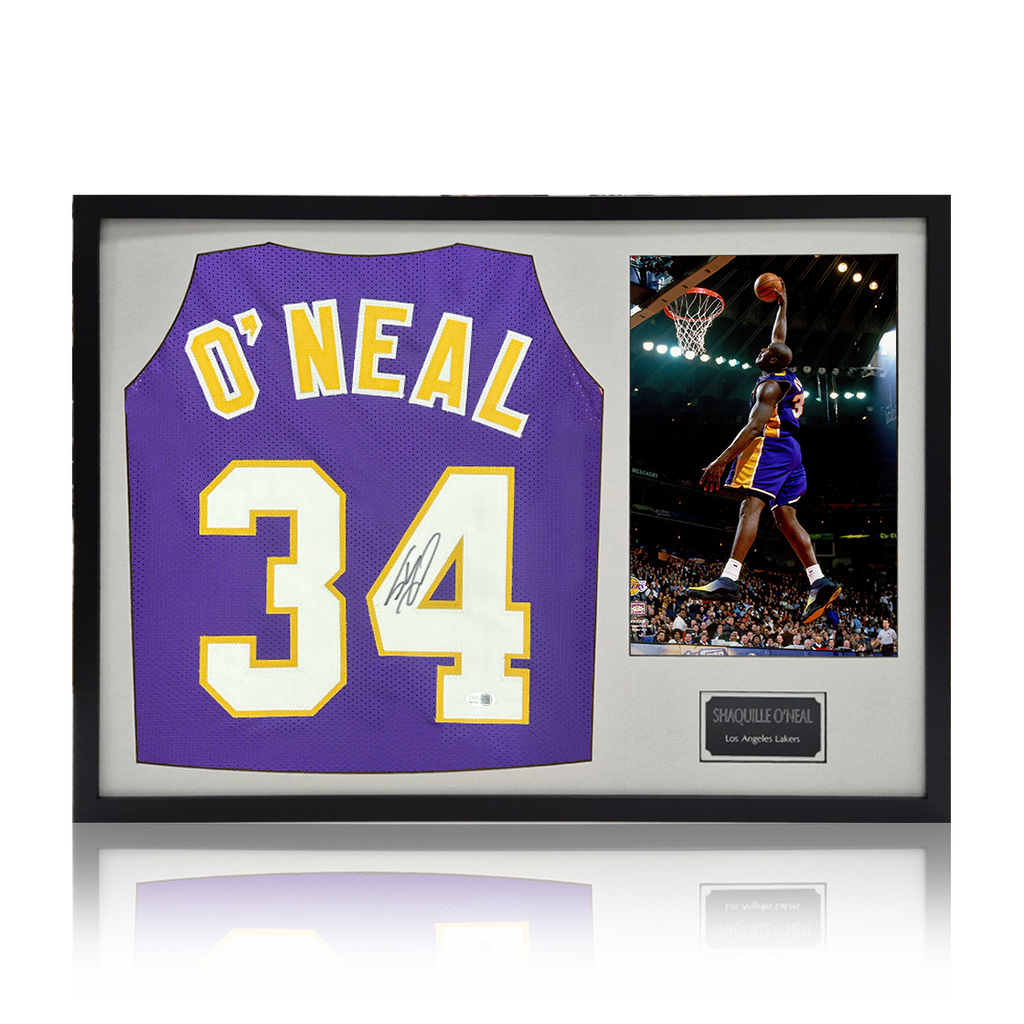 Shaquille O'Neal Signed Los Angeles Lakers Jersey Classic Frame (JSA)