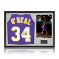 Shaquille O'Neal Signed Los Angeles Lakers Jersey Classic Frame (JSA)