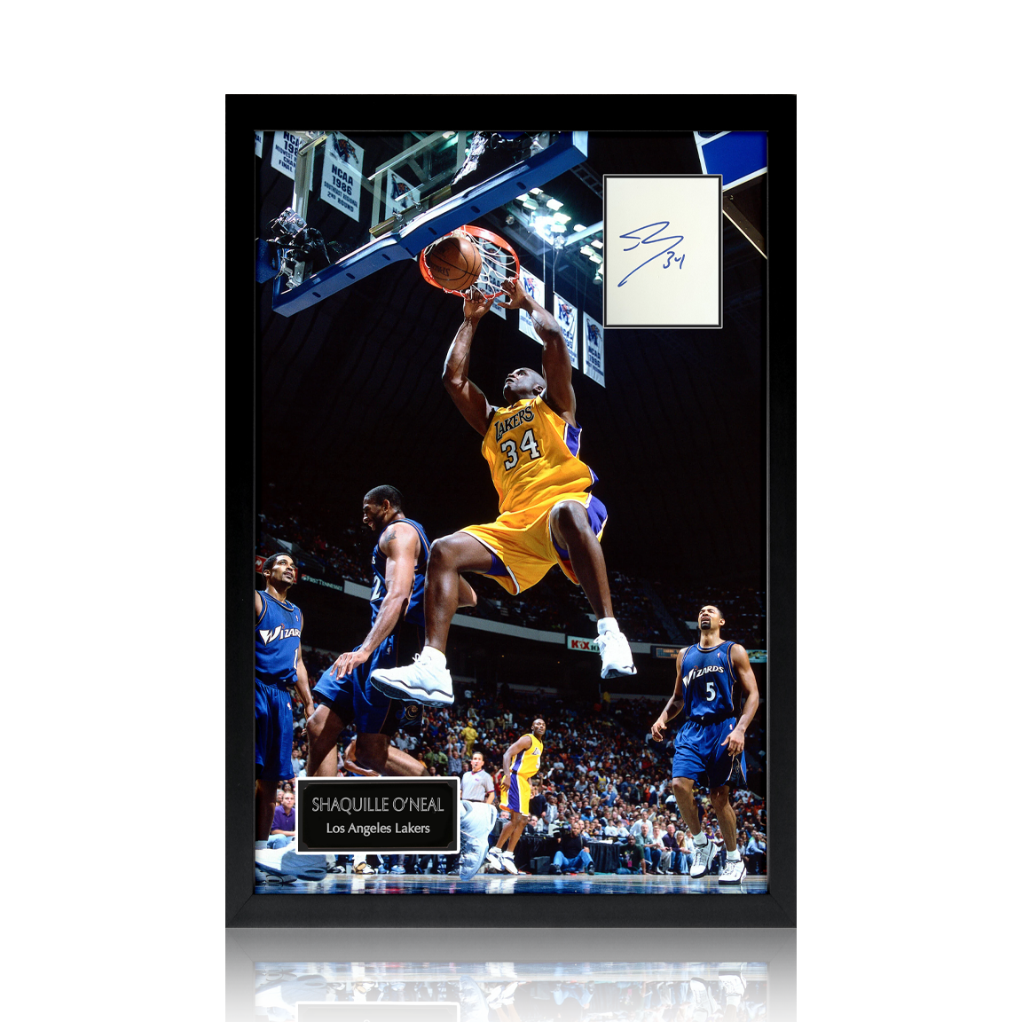 Shaquille O'Neal Signed Index Card Iconic Frame