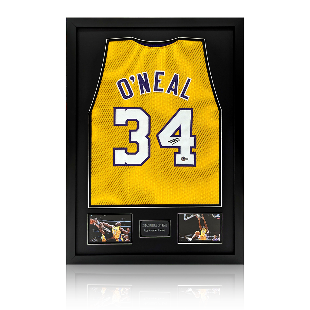 Shaquille O'Neal Signed Los Angeles Lakers Jersey Premium Frame (Beckett)