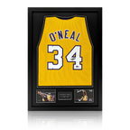 Shaquille O'Neal Signed Los Angeles Lakers Jersey Premium Frame (Beckett)