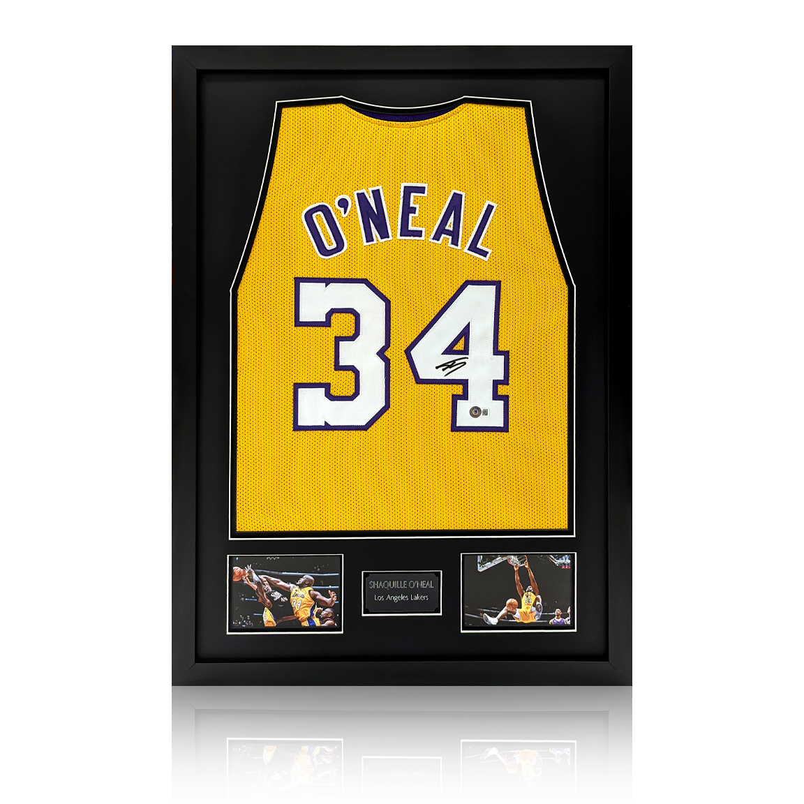 Shaquille O'Neal Signed Los Angeles Lakers Jersey Premium Frame (Beckett)