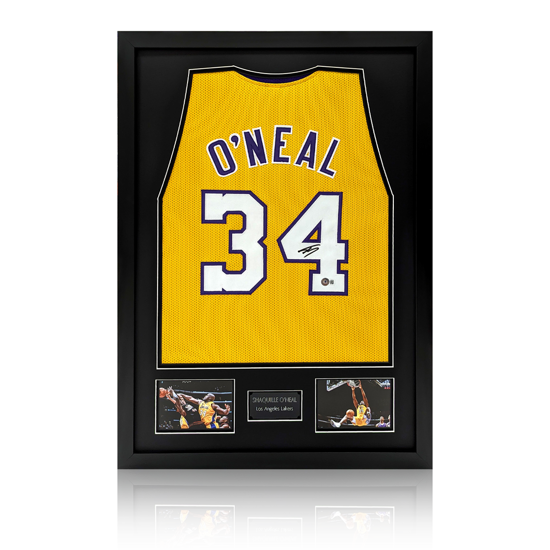Shaquille O'Neal Signed Los Angeles Lakers Jersey Premium Frame (Beckett)