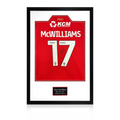 Shaun McWilliams Match-Worn & Signed Rotherham United Shirt Premium Frame