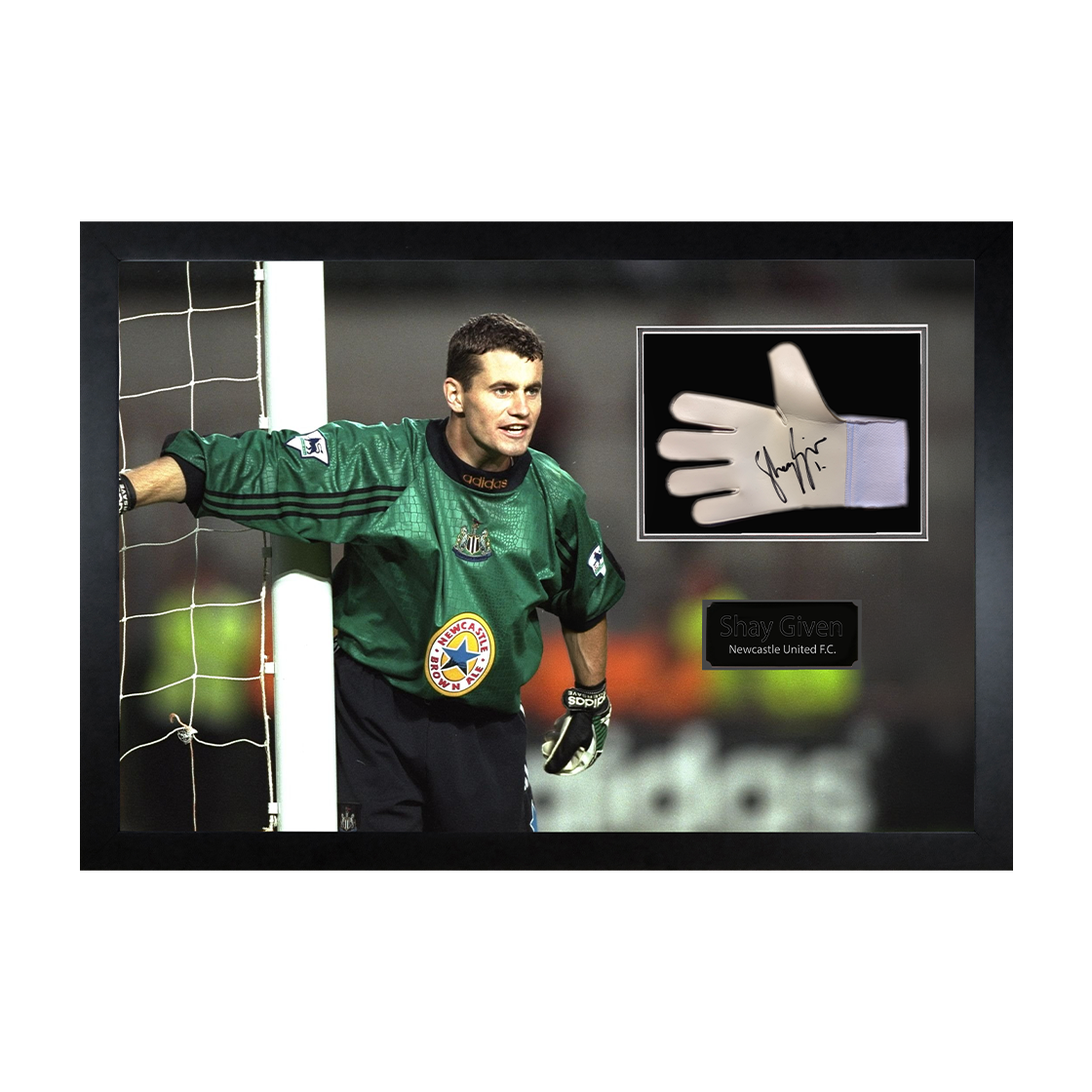 Shay Given Signed Newcastle United Glove Iconic Frame