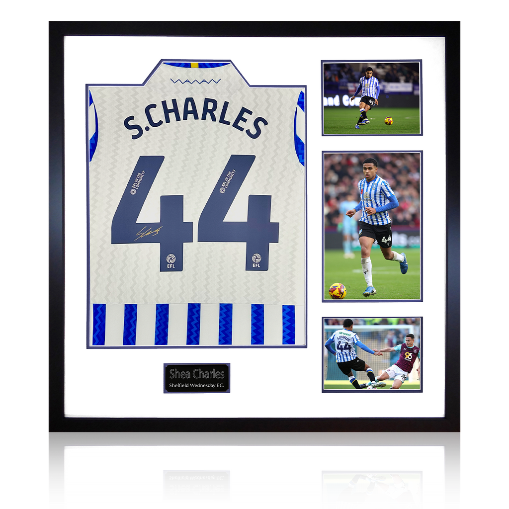 Shea Charles Signed Sheffield Wednesday 24/25 Shirt Elite Frame