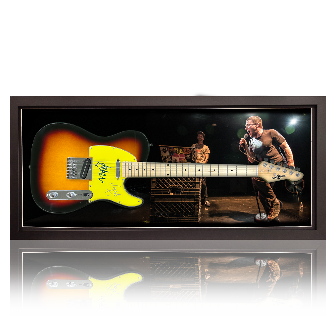 Sleaford Mods Signed Guitar Frame