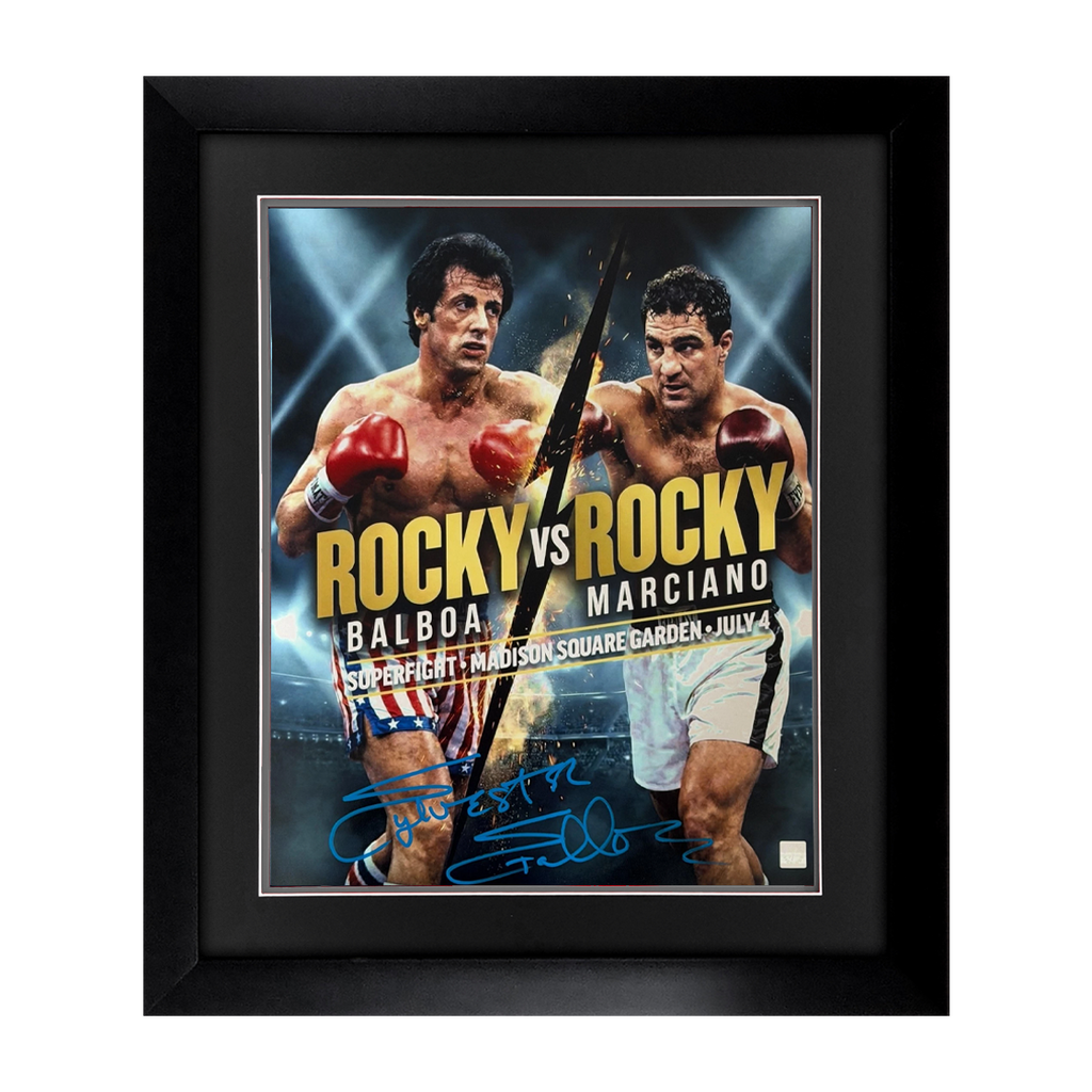 Sylvester Stallone Signed Rocky 20x16 Image Deluxe Mount Frame