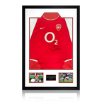 Sol Campbell Signed Arsenal 2002/04 Home Shirt Premium Frame