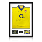 Sol Campbell Signed Arsenal 2003/05 Away Shirt Premium Frame