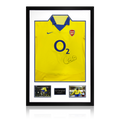 Sol Campbell Signed Arsenal 2003/05 Away Shirt Premium Frame