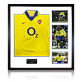 Sol Campbell Signed Arsenal 2003/05 Away Shirt Elite Frame