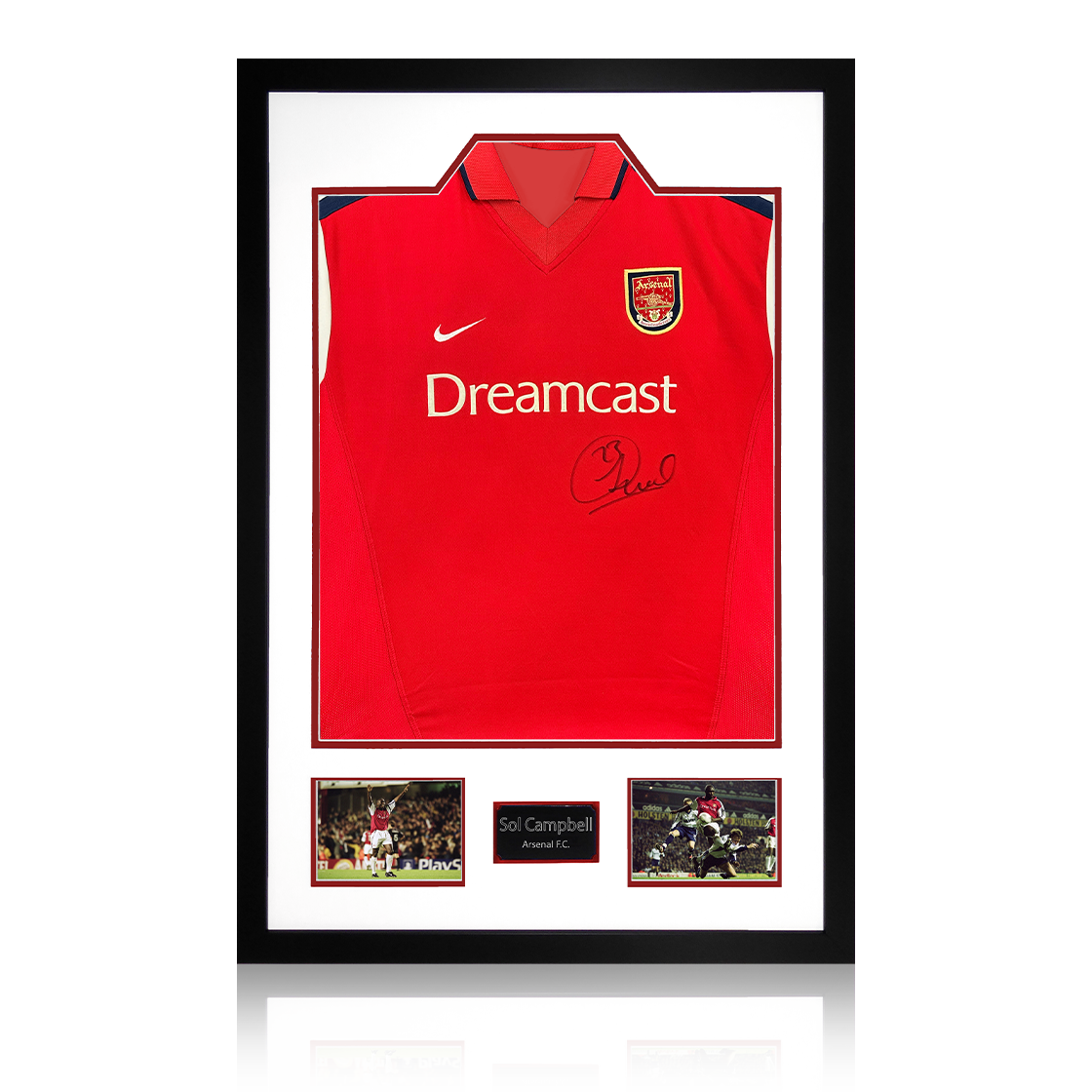 Sol Campbell Signed Arsenal 00/02 Shirt Premium Frame