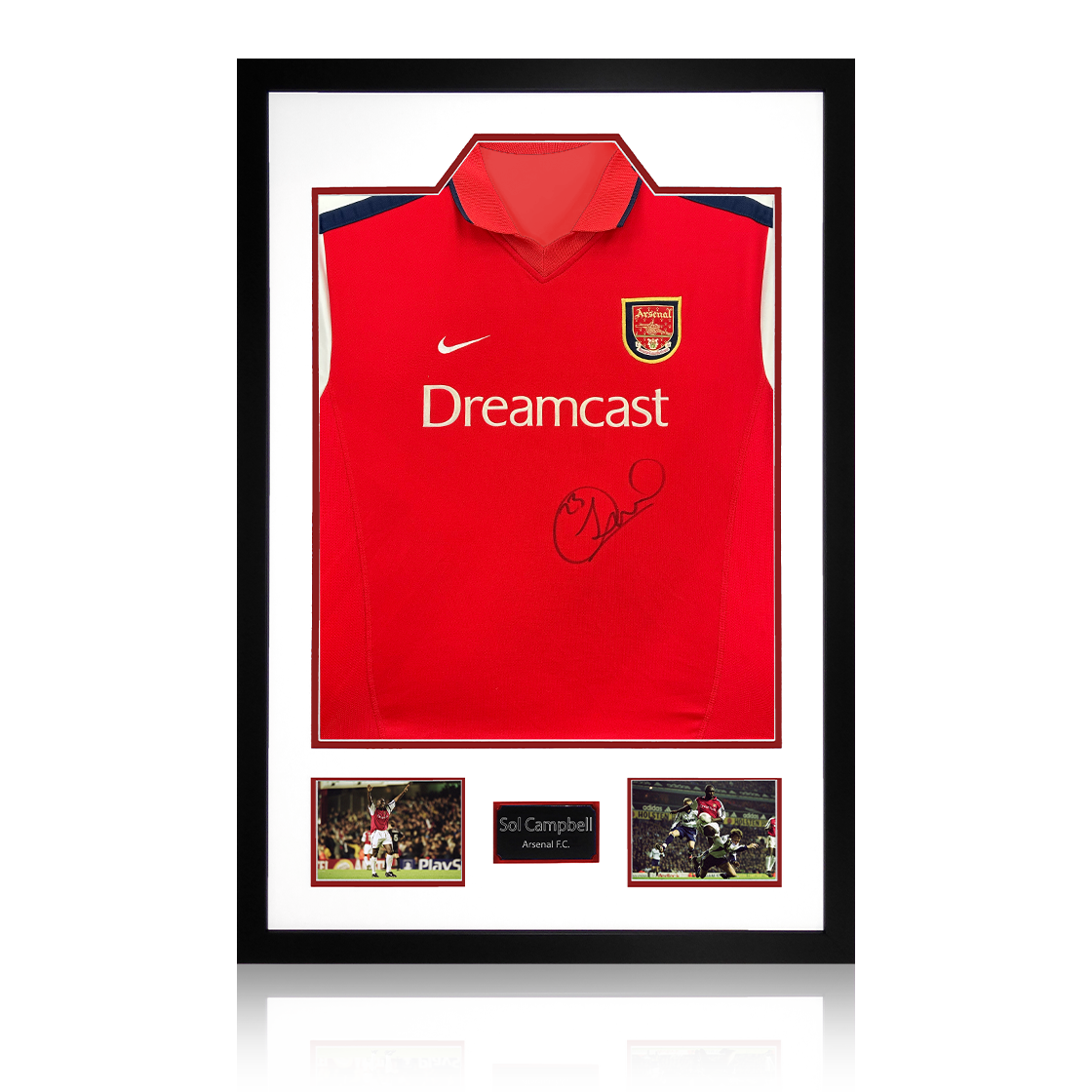 Sol Campbell Signed Arsenal 00/02 Shirt Premium Frame