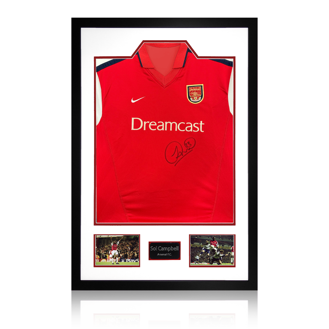 Sol Campbell Signed Arsenal 00/02 Shirt Premium Frame