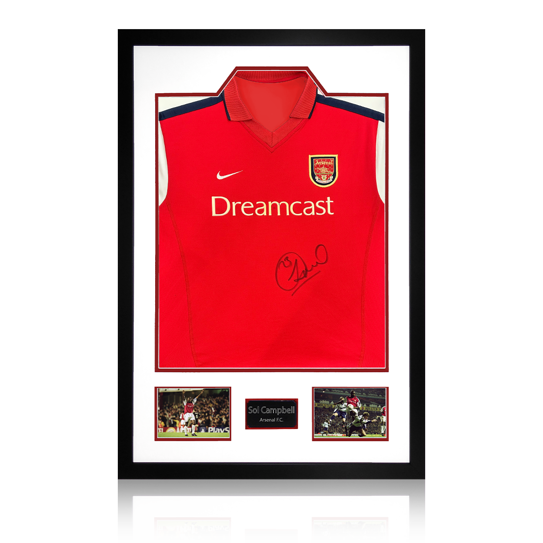Sol Campbell Signed Arsenal 00/02 Shirt Premium Frame