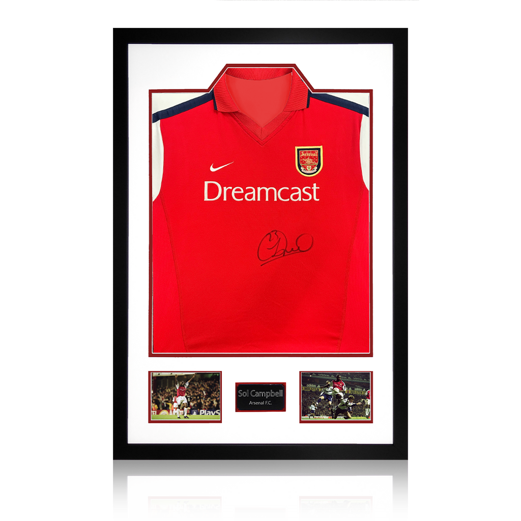 Sol Campbell Signed Arsenal 00/02 Shirt Premium Frame