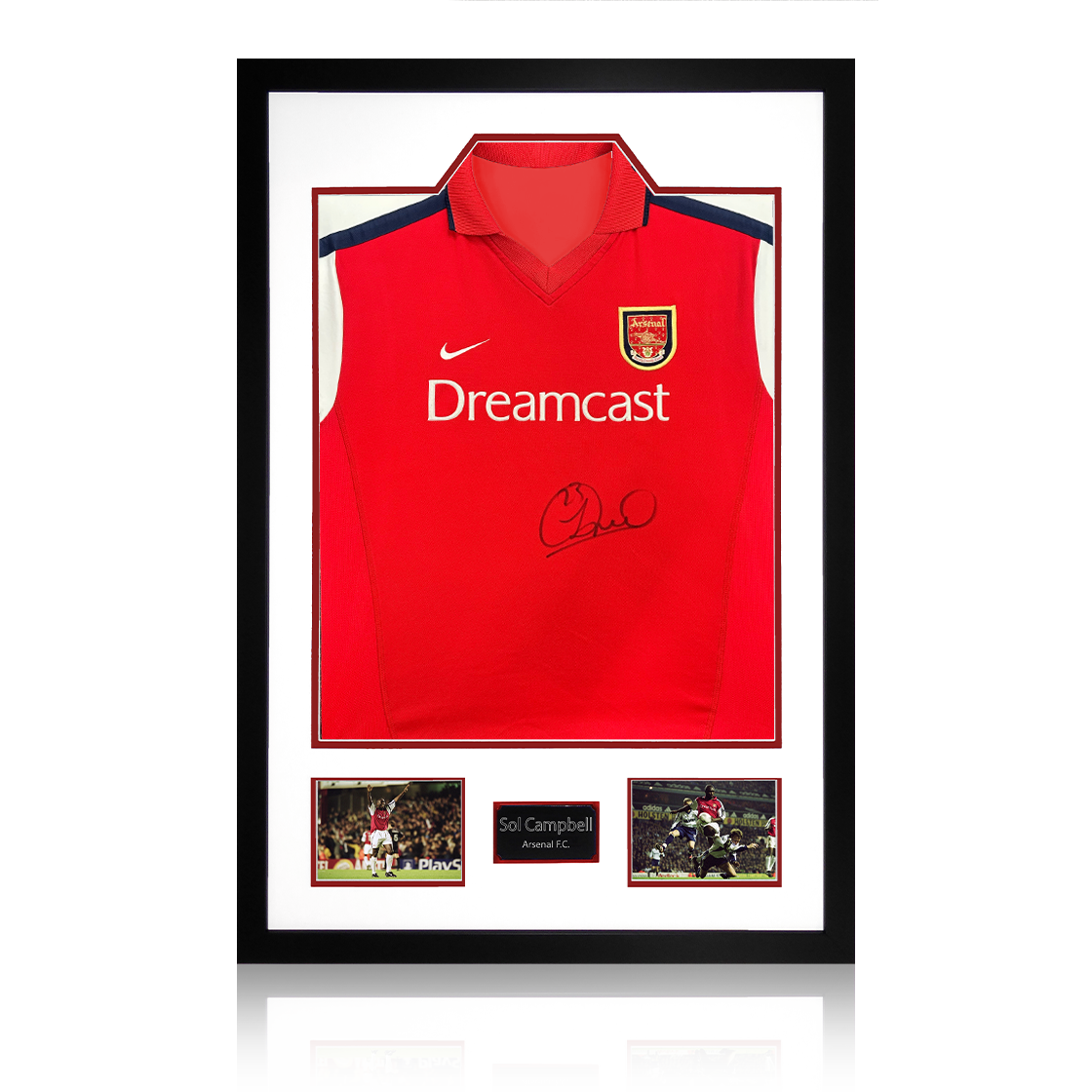 Sol Campbell Signed Arsenal 00/02 Shirt Premium Frame