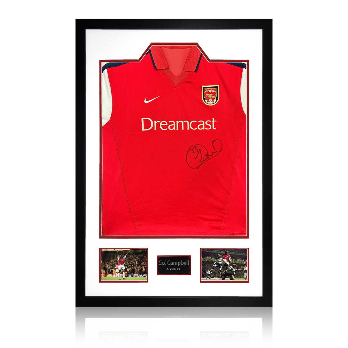 Sol Campbell Signed Arsenal 00/02 Shirt Premium Frame