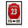 Sol Campbell Signed Arsenal Shirt Premium Frame