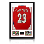Sol Campbell Signed Arsenal Shirt Premium Frame