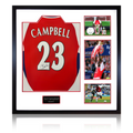 Sol Campbell Signed Arsenal Shirt Elite Frame