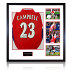 Sol Campbell Signed Arsenal Shirt Elite Frame
