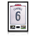 Sol Campbell Signed England Shirt Premium Frame