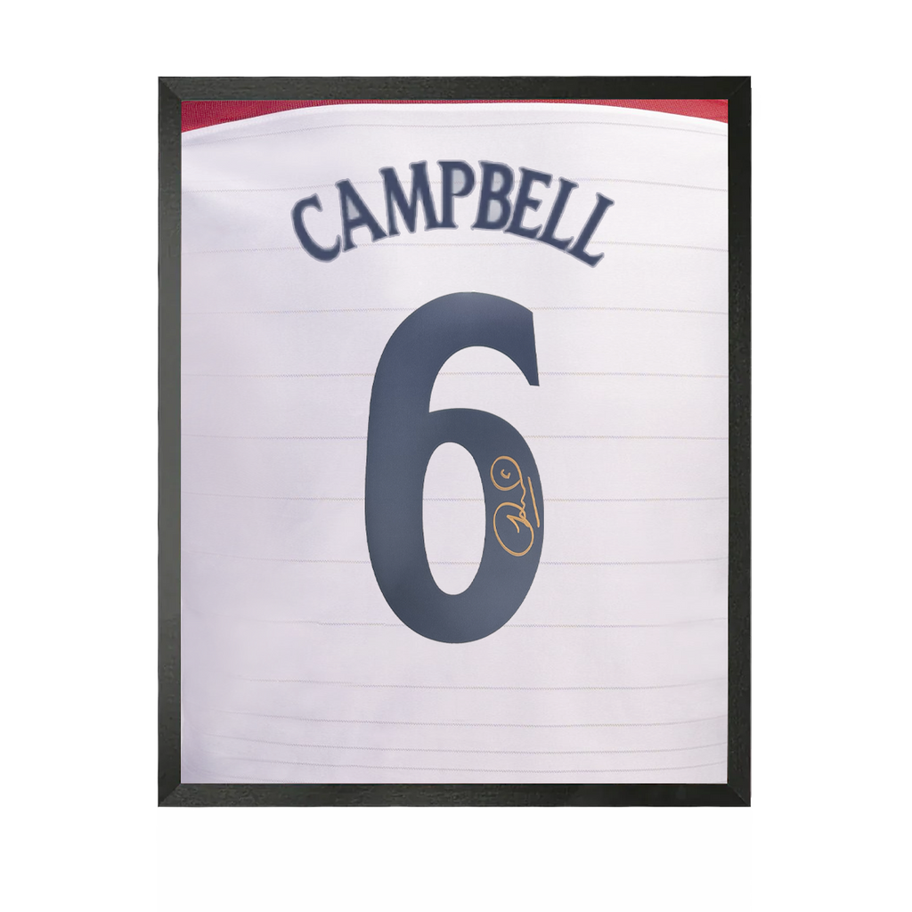 Sol Campbell Signed England Shirt Compact Frame