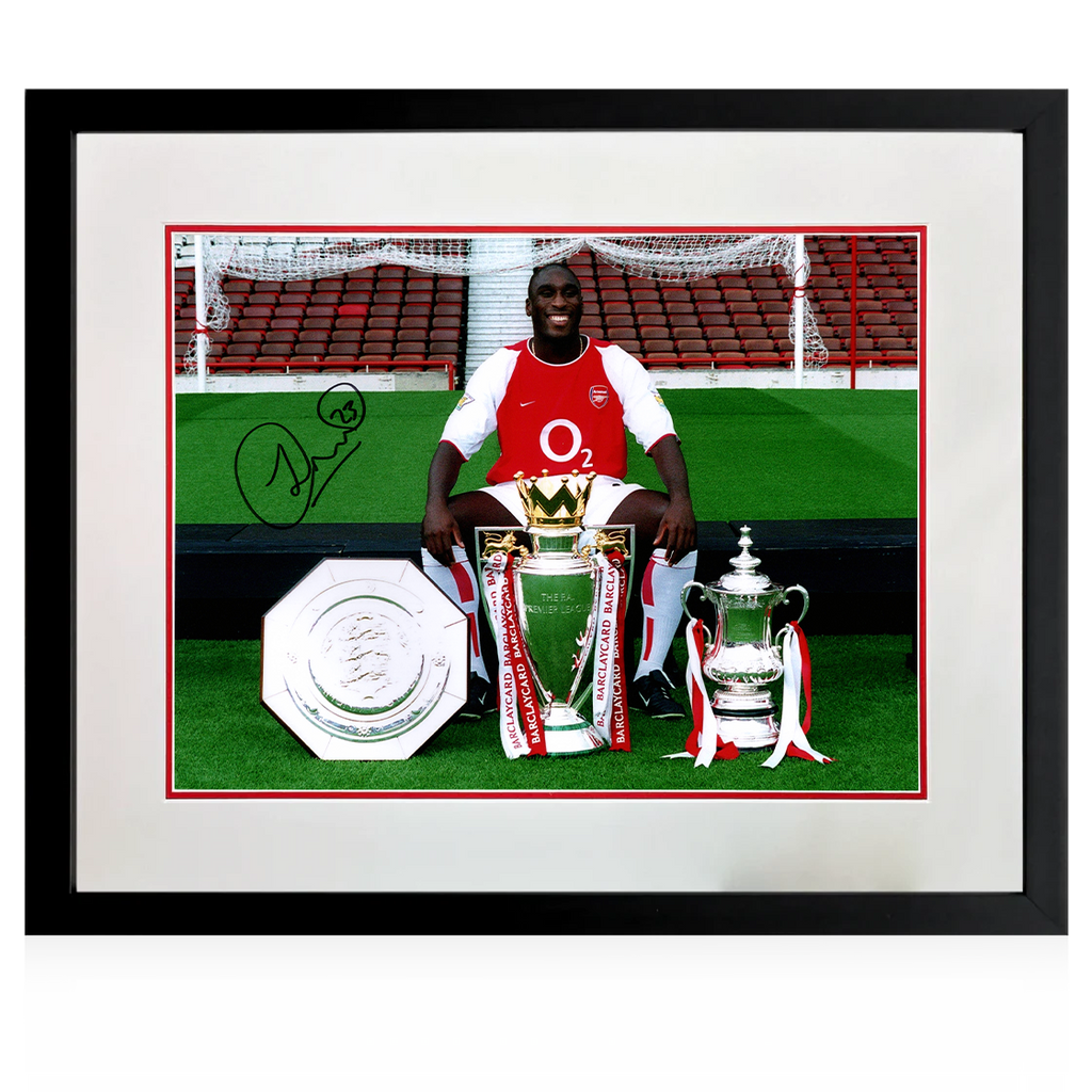 Sol Campbell Signed Arsenal Image Deluxe Mount Frame
