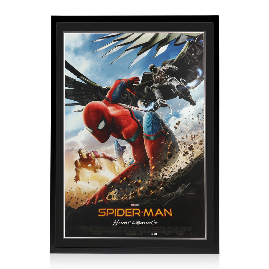 Tom Holland Signed Spider-Man: Homecoming Poster Premium Frame (Holland COA)