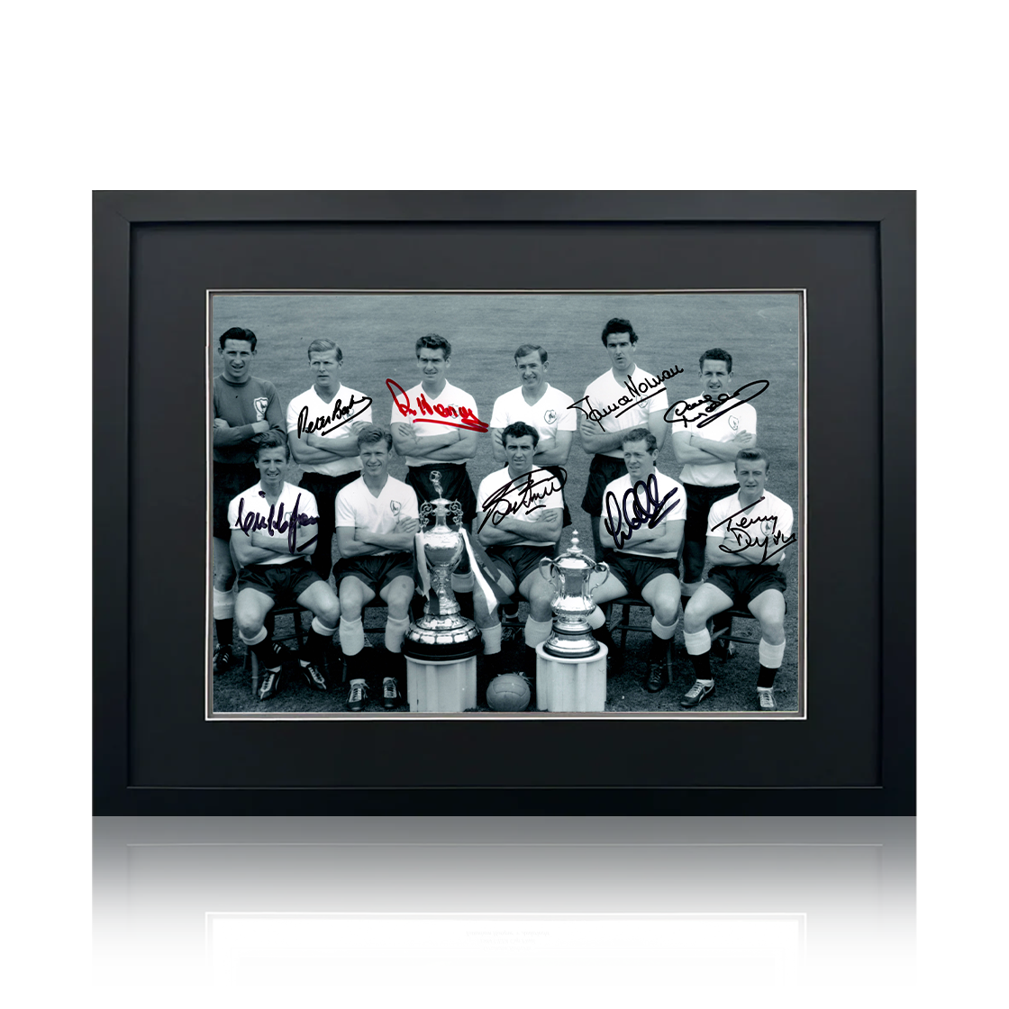 Tottenham Hotspur 1961 Squad Signed By 8 Image 1 Compact Frame