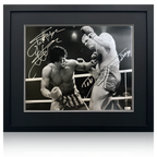 Sylvester Stallone & Dolph Lundgren Signed Rocky Deluxe Mount Frame (Online Authentics)