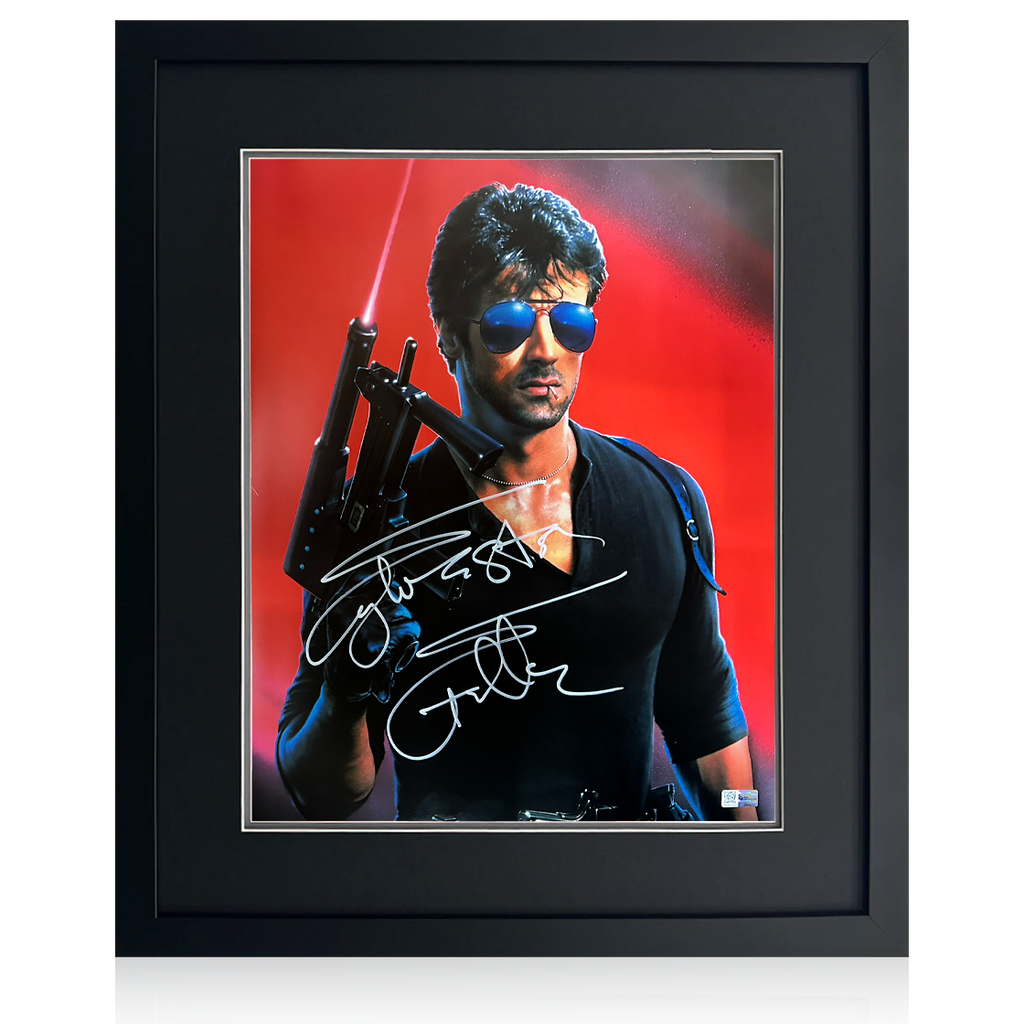 Sylvester Stallone Signed Cobra Deluxe Mount Frame (Online Authentics)