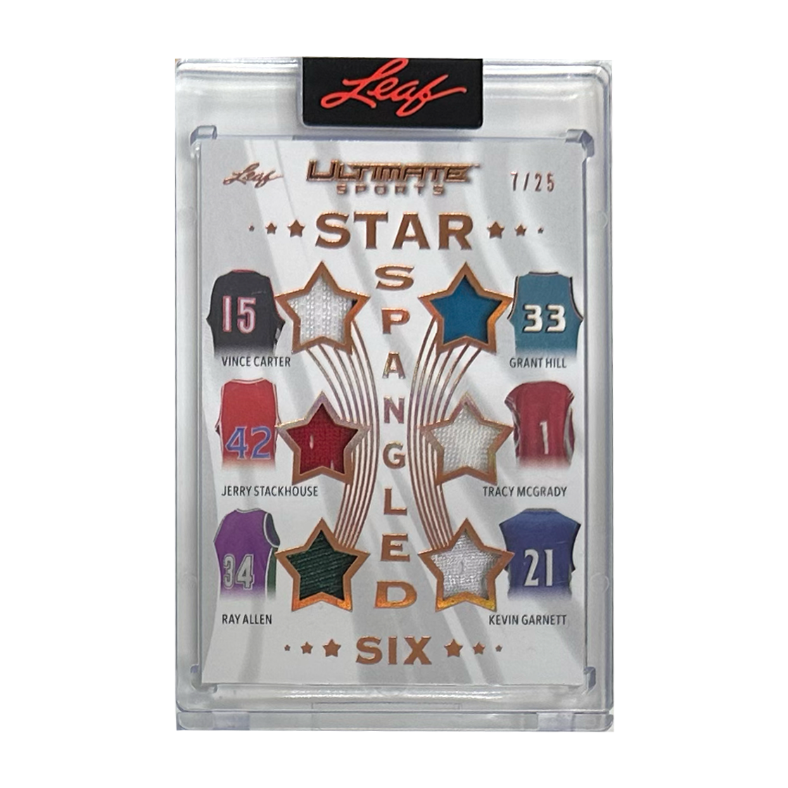 Leaf Star Spangled Six Vince Carter, Grant Hill, Jerry Stockhouse, Tracy McGrady, Ray Allen & Kevin Garnett 7/25