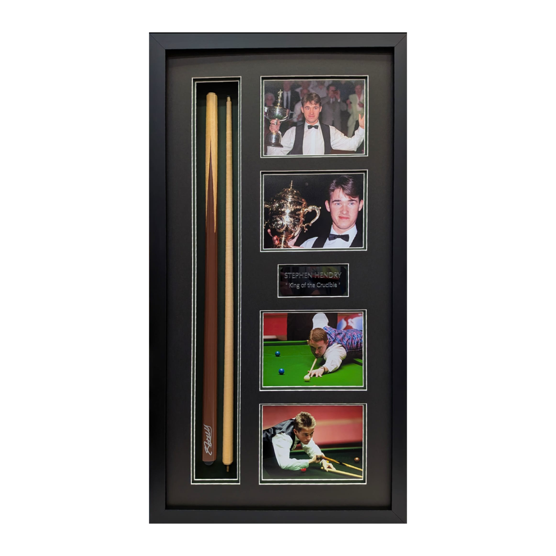Stephen Hendry Signed Cue Iconic Frame
