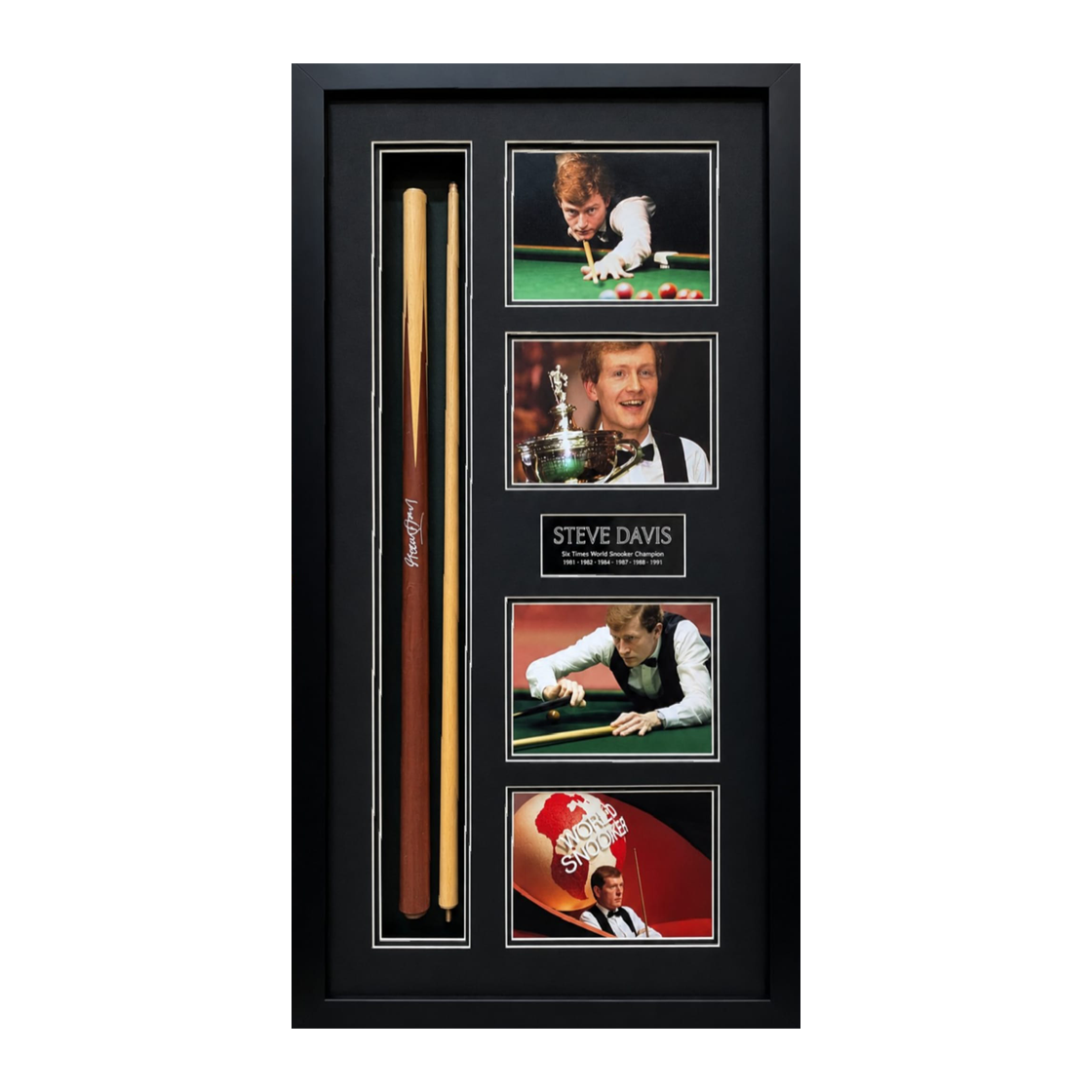 Steve Davis Signed Cue Iconic Frame