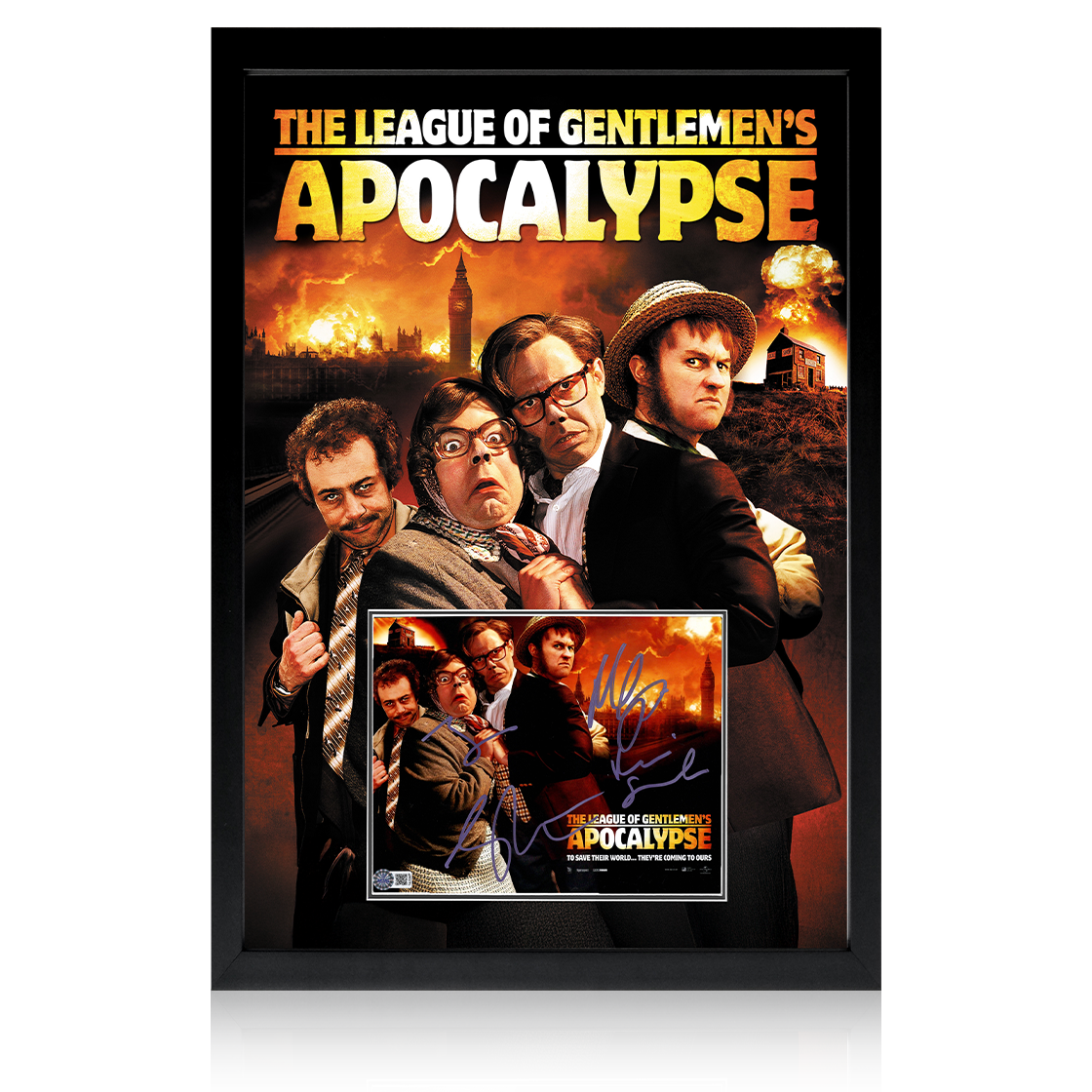 Steve Pemberton, Reece Shearsmith, Mark Gatiss, Jeremy Dyson The League of Gentlemens Apocalypse Image Iconic Frame (AFTAL Authentication)