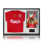 Steven Gerrard Signed 2005 Liverpool Shirt Classic Frame