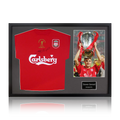 Steven Gerrard Signed 2005 Liverpool Shirt Classic Frame