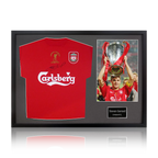 Steven Gerrard Signed 2005 Liverpool Shirt Classic Frame