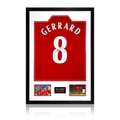 Steven Gerrard Signed Back 05 Shirt Premium Frame