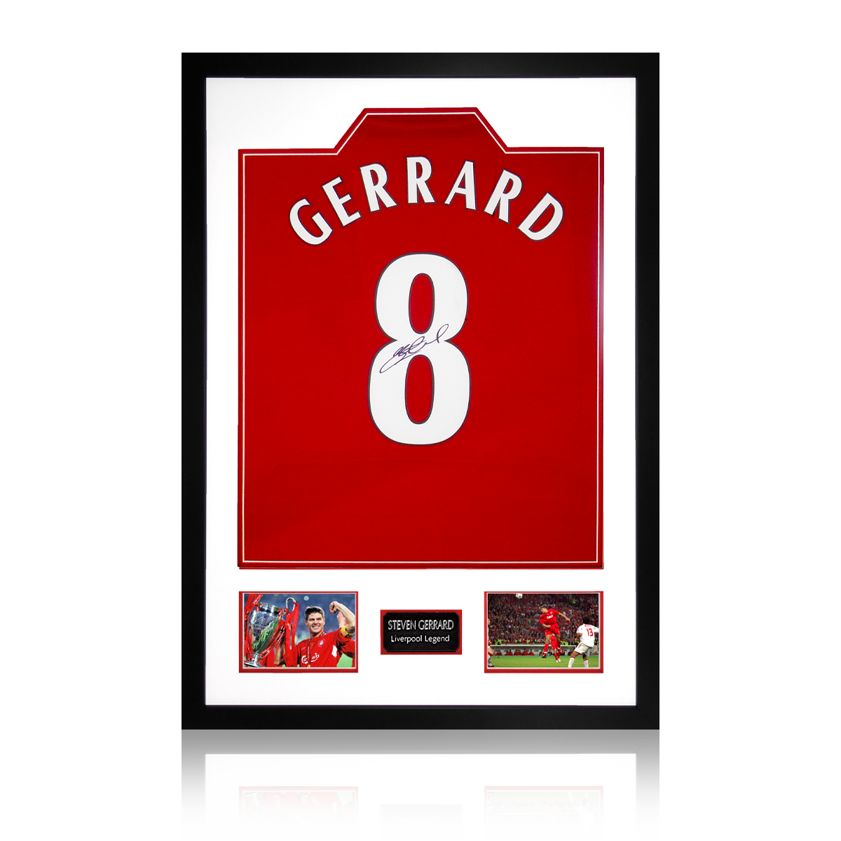 Steven Gerrard Signed Back 05 Shirt Premium Frame