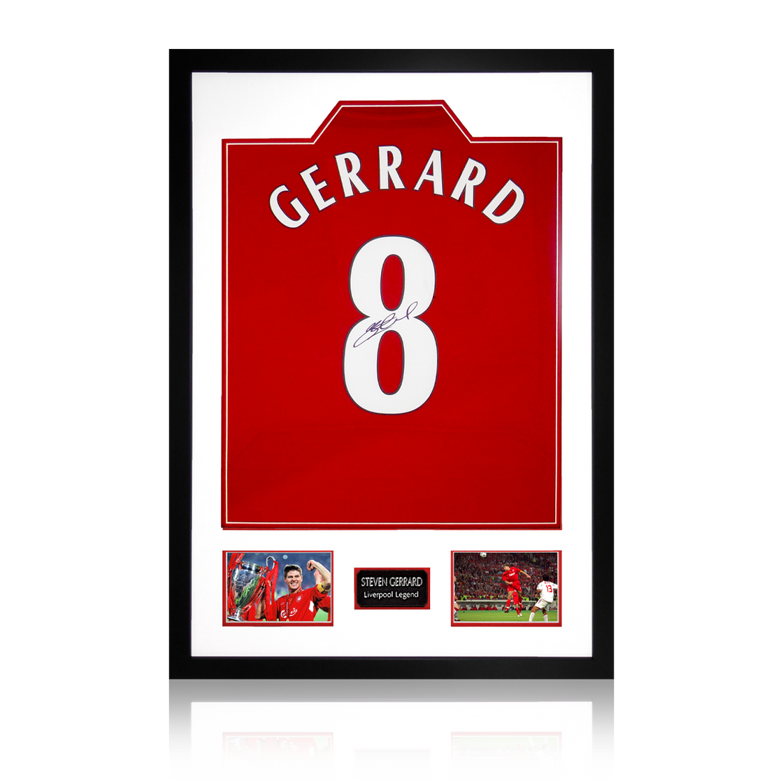 Steven Gerrard Signed Back 05 Shirt Premium Frame